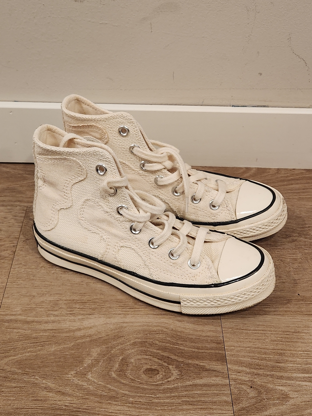 Converse Chuck 70 High Top Textured Tonal Camo Canvas Sneakers Off White Sz 5 - Picture 5 of 12